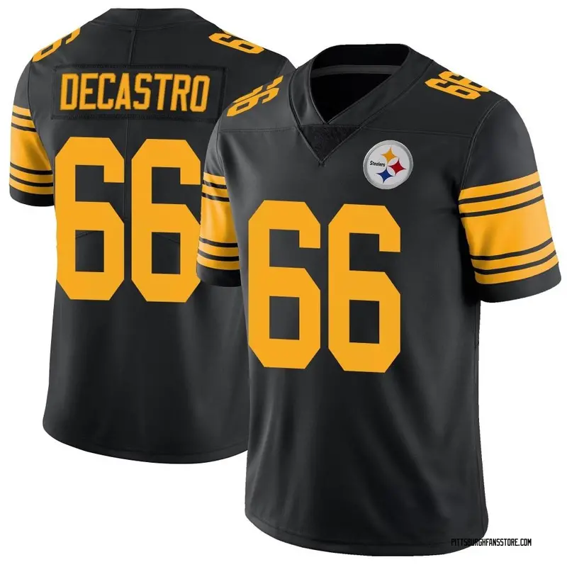 Men's Black Limited David DeCastro Pittsburgh Color Rush Jersey