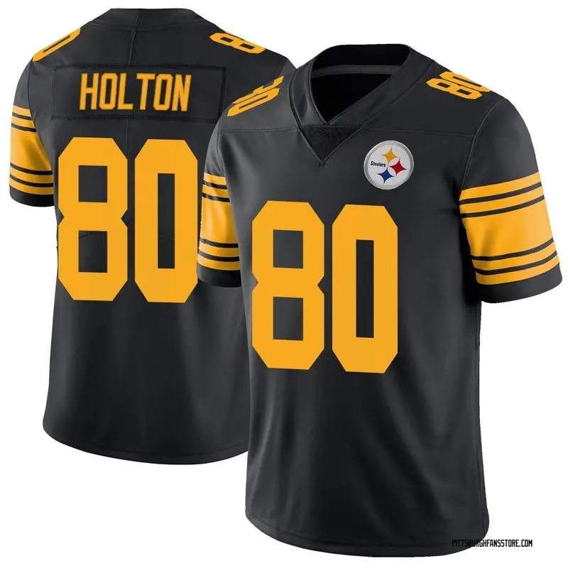 Men's Black Limited Johnny Holton Pittsburgh Color Rush Jersey