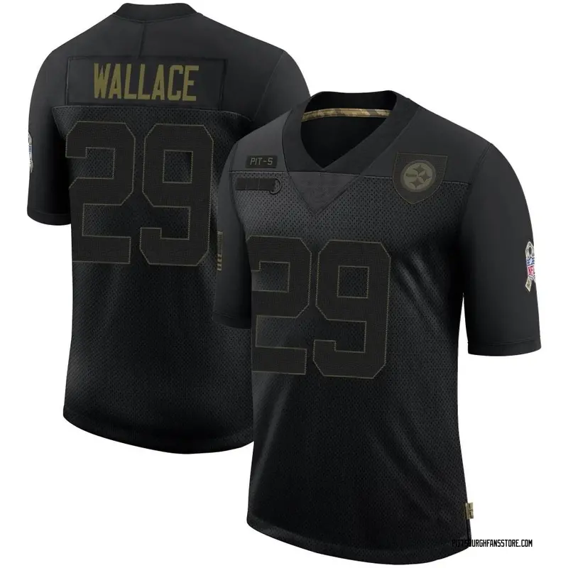 Men's Black Limited Levi Wallace Pittsburgh 2020 Salute To Service Jersey