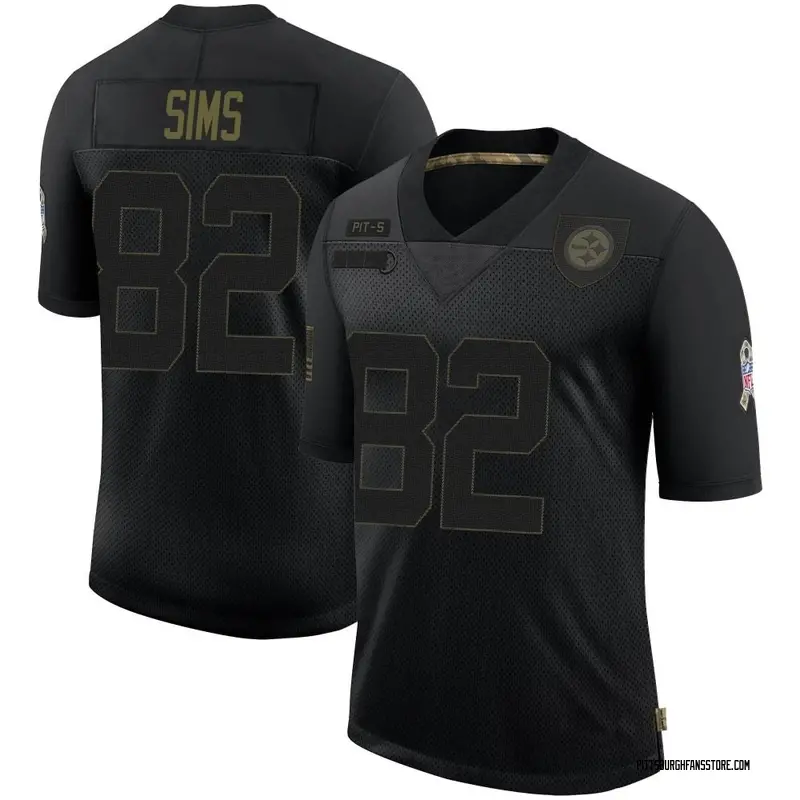 Men's Black Limited Steven Sims Pittsburgh 2020 Salute To Service Jersey