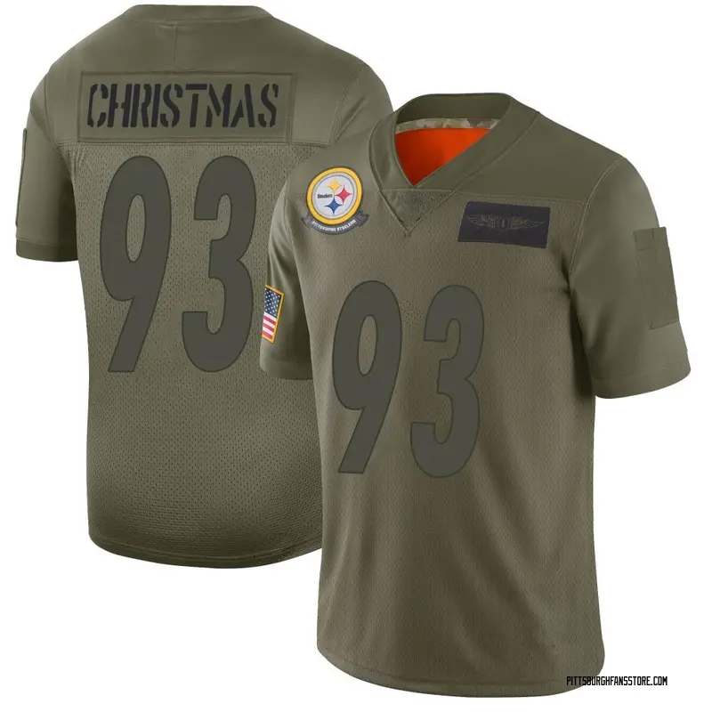 Men's Camo Limited Demarcus Christmas Pittsburgh 2019 Salute to Service Jersey