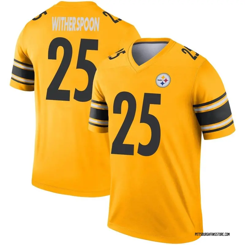 Men's Gold Legend Ahkello Witherspoon Pittsburgh Inverted Jersey