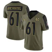 Men's Olive Limited Daniel Archibong Pittsburgh 2021 Salute To Service Jersey