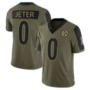 Men's Olive Limited Donovan Jeter Pittsburgh 2021 Salute To Service Jersey