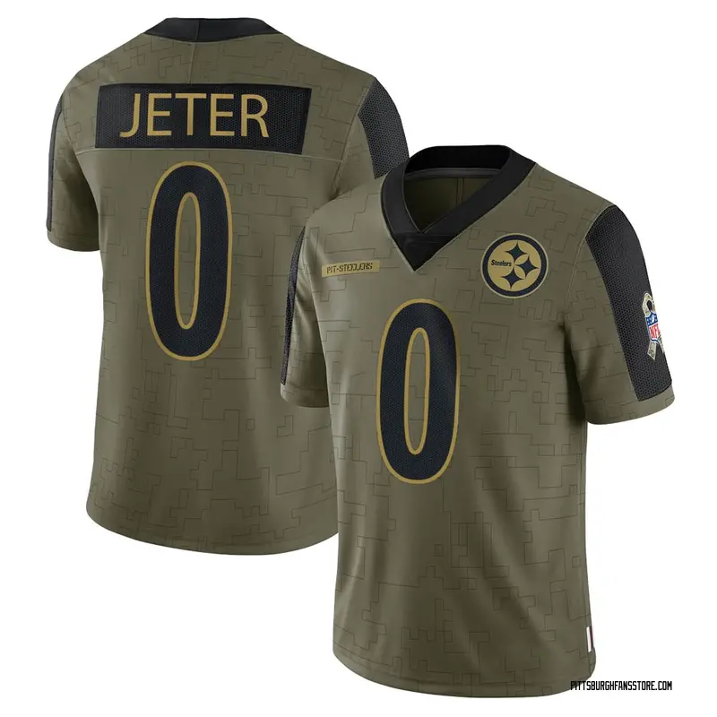 Men's Olive Limited Donovan Jeter Pittsburgh 2021 Salute To Service Jersey