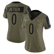 Women's Olive Limited Donovan Jeter Pittsburgh 2021 Salute To Service Jersey