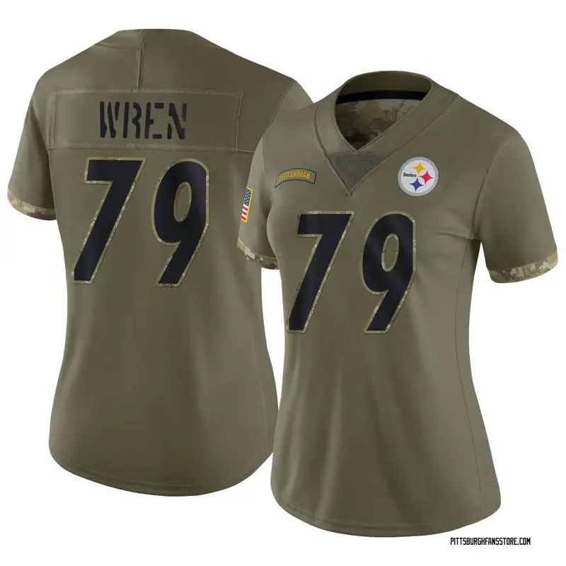 Women's Olive Limited Renell Wren Pittsburgh 2022 Salute To Service Jersey