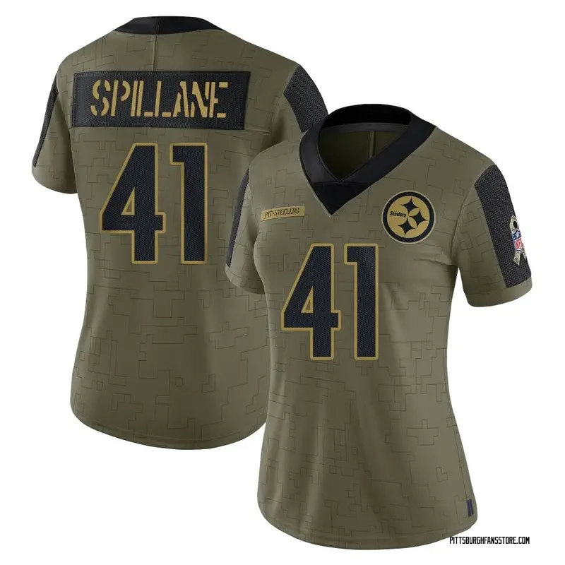 Women's Olive Limited Robert Spillane Pittsburgh 2021 Salute To Service Jersey