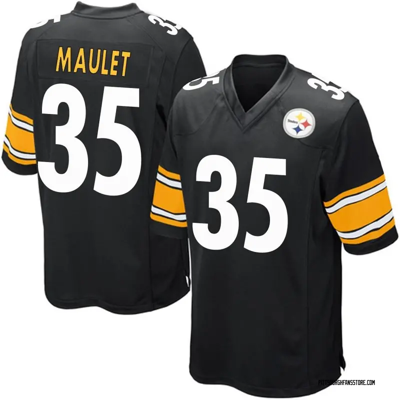 Youth Black Game Arthur Maulet Pittsburgh Team Color Jersey