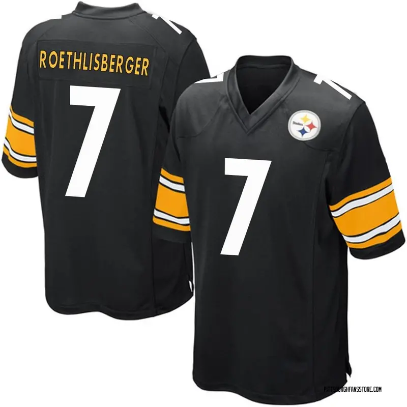 Youth Black Game Ben Roethlisberger Pittsburgh Team Color Jersey