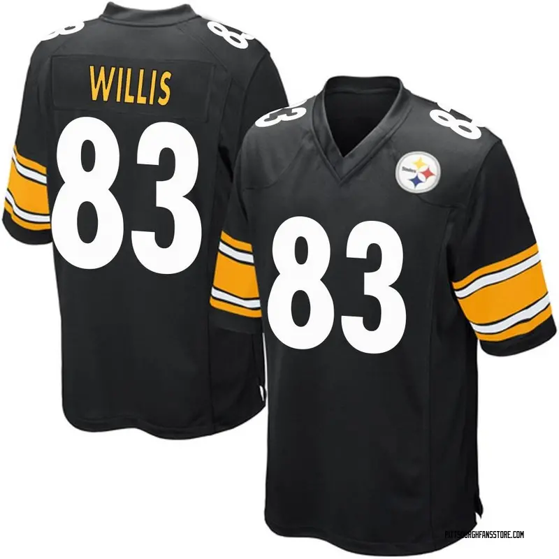 Youth Black Game Damion Willis Pittsburgh Team Color Jersey