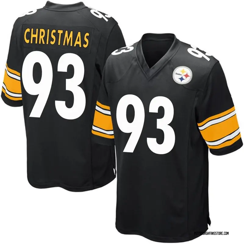 Youth Black Game Demarcus Christmas Pittsburgh Team Color Jersey
