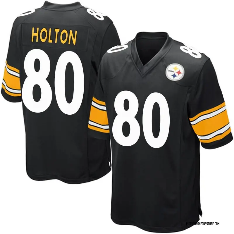 Youth Black Game Johnny Holton Pittsburgh Team Color Jersey
