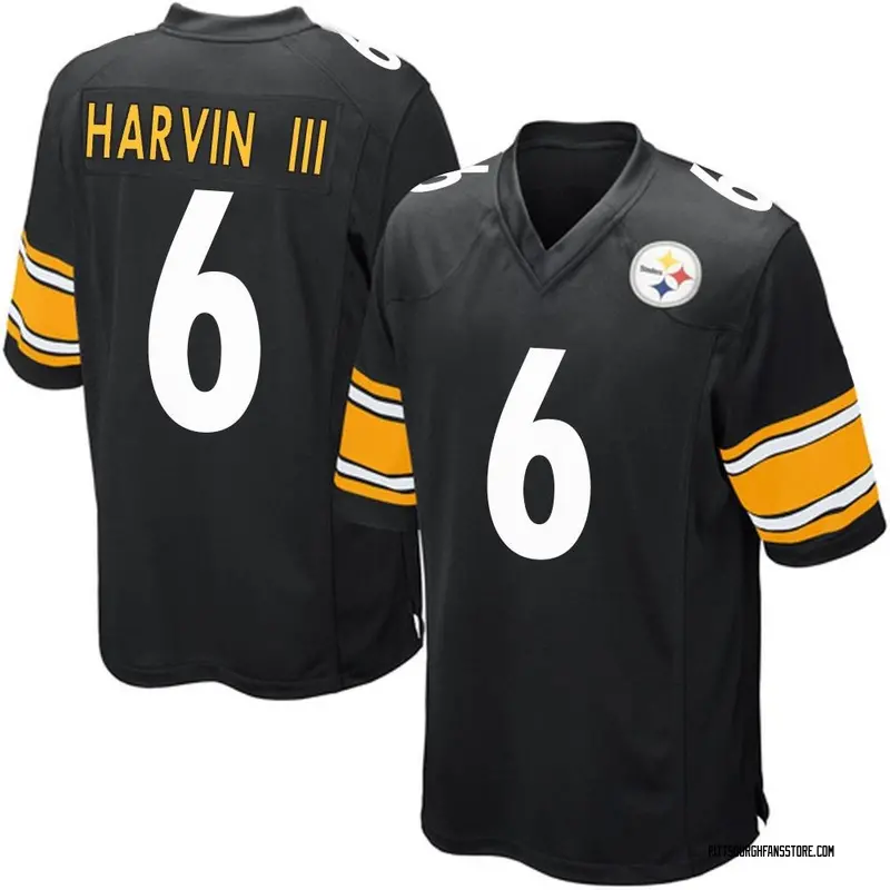 Youth Black Game Pressley Harvin III Pittsburgh Team Color Jersey