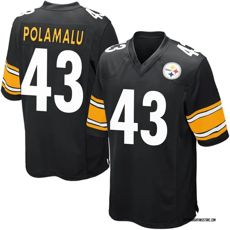 Youth Black Game Troy Polamalu Pittsburgh Team Color Jersey