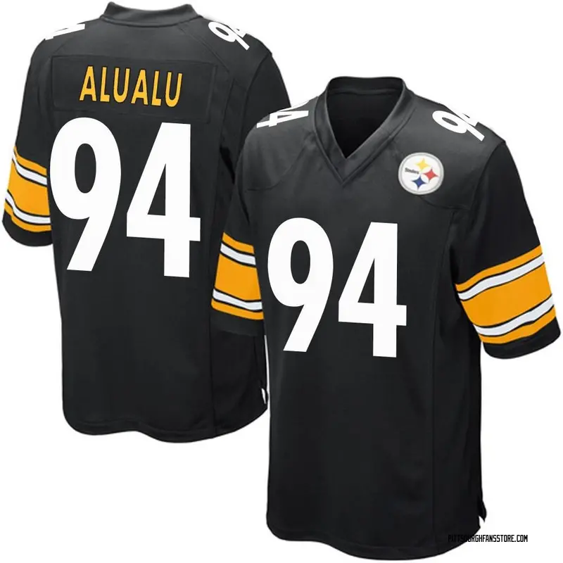 Youth Black Game Tyson Alualu Pittsburgh Team Color Jersey