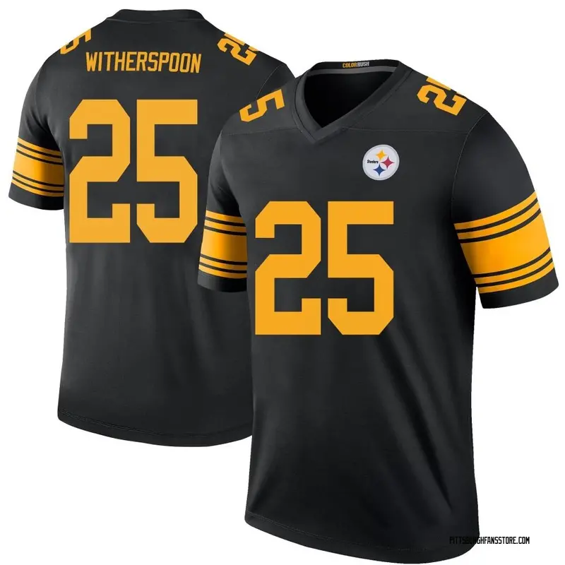 Youth Black Legend Ahkello Witherspoon Pittsburgh Color Rush Jersey