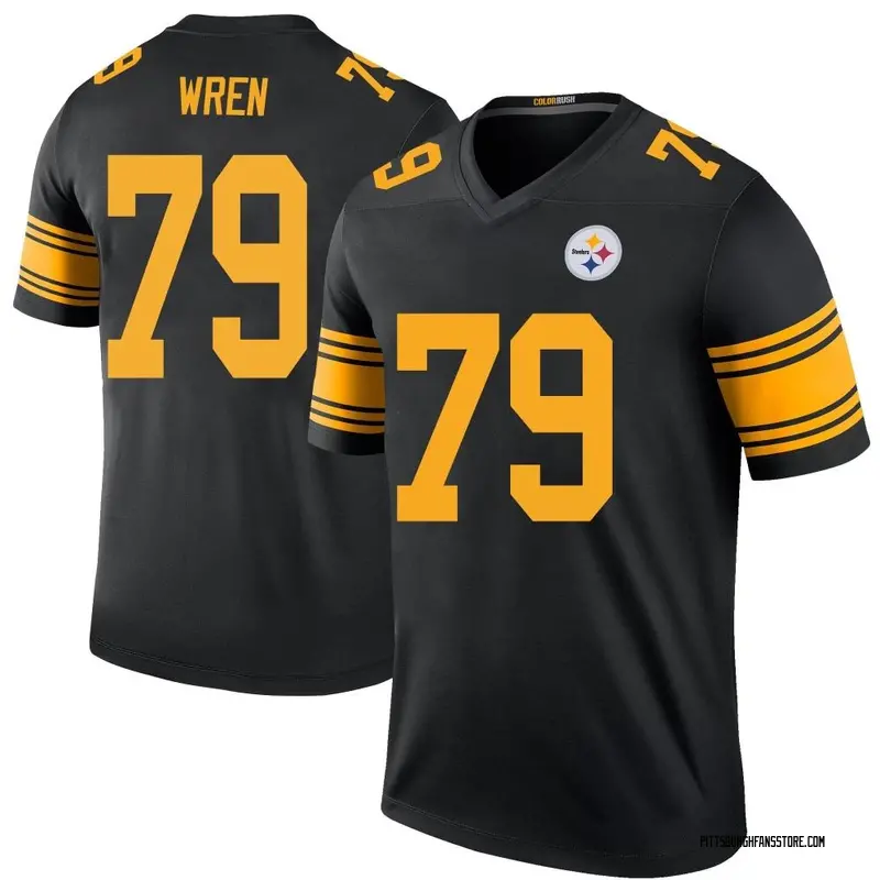Youth Black Legend Renell Wren Pittsburgh Color Rush Jersey