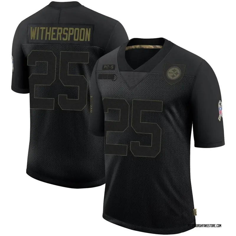 Youth Black Limited Ahkello Witherspoon Pittsburgh 2020 Salute To Service Jersey