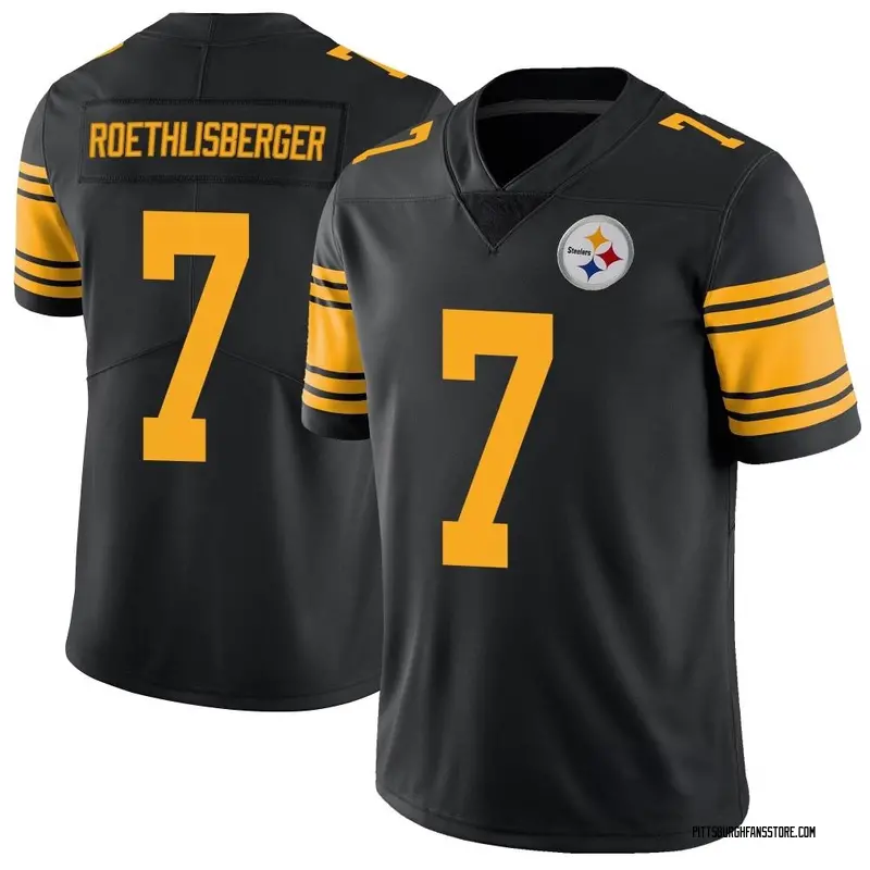 Youth Black Limited Ben Roethlisberger Pittsburgh Color Rush Jersey