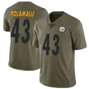 Youth Green Limited Troy Polamalu Pittsburgh 2017 Salute to Service Jersey