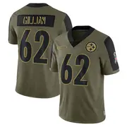 Youth Olive Limited Nate Gilliam Pittsburgh 2021 Salute To Service Jersey